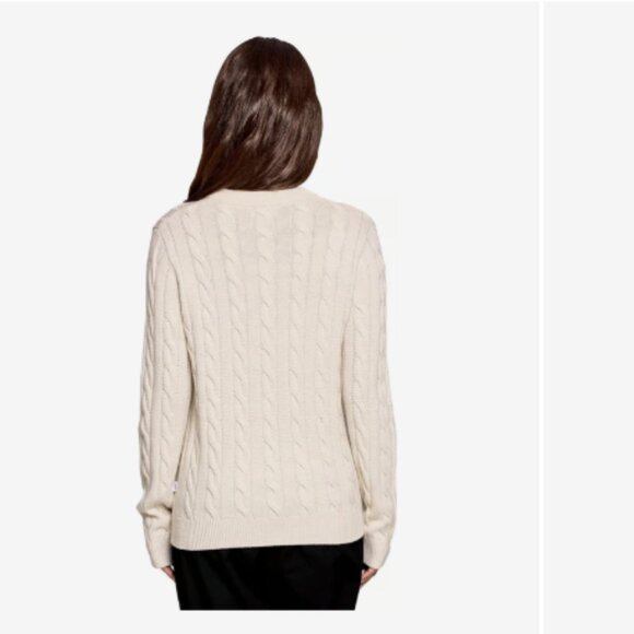 NWT Vallier Dalston 100% Merino Wool Cable Knit Sweater -Unisex, Heather Grey, M - Picture 5 of 5